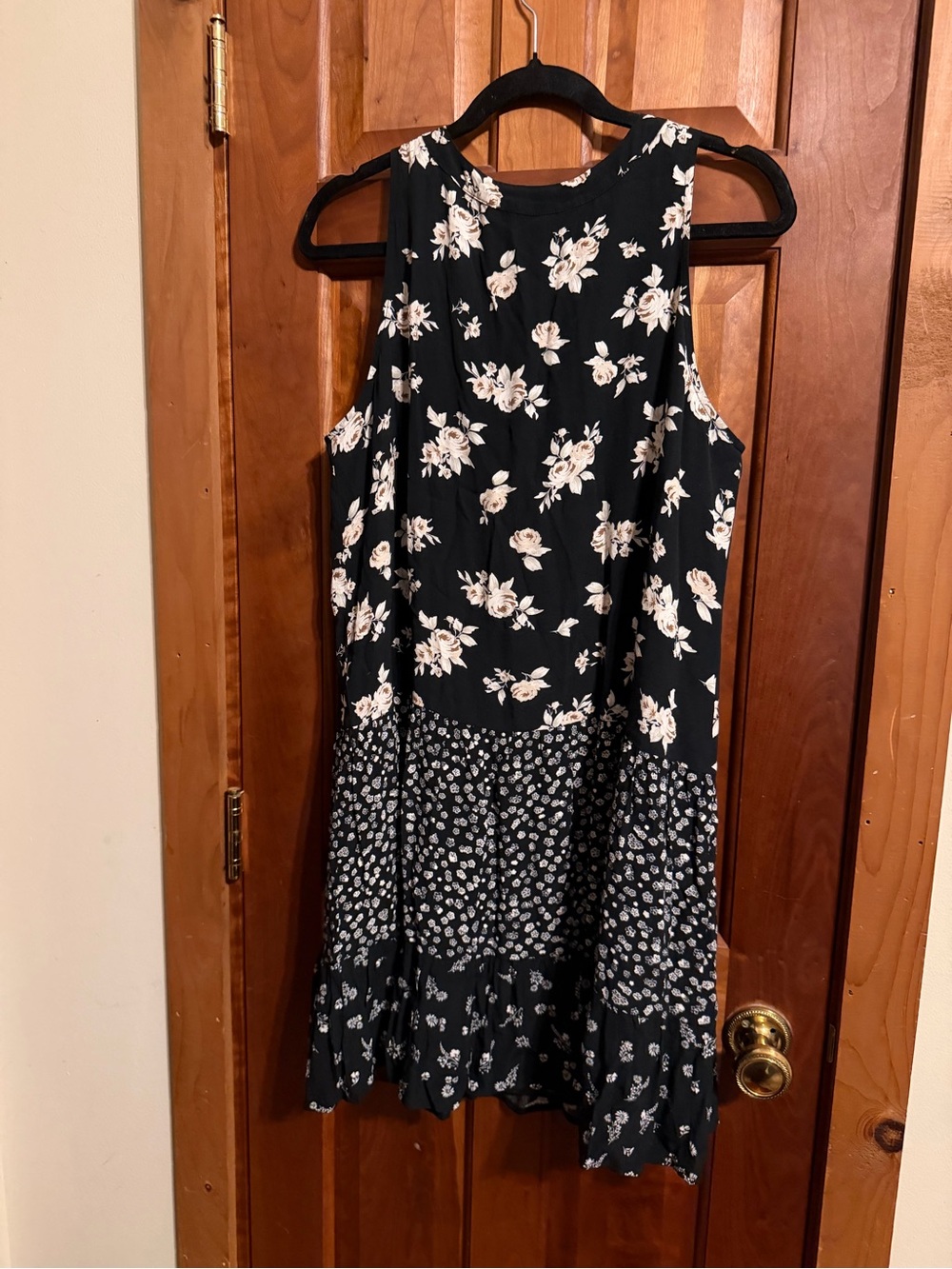 Sanctuary Black Floral Tiered Sleeveless Dress